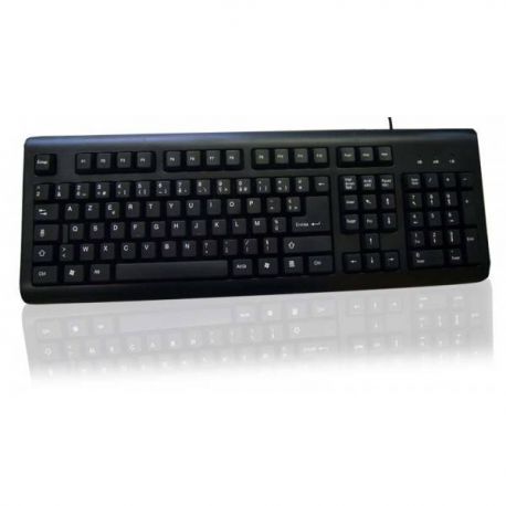 Clavier USB standard AZERTY Français avec pavé numérique 108 Touches noir