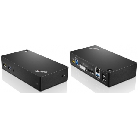 Station d'accueil Lenovo ThinkPad USB 3.0 Pro Dock - 40A7 + Chargeur + câble USB 3.0