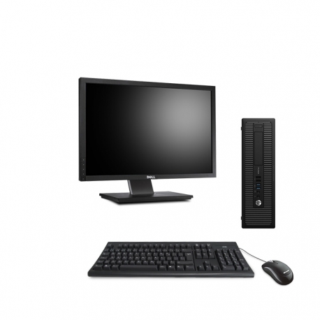 HP EliteDesk 800 G1 format SFF reconditionné - 8Go - 250Go HDD - Linux - Ecran22