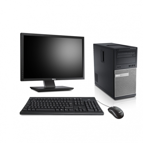 Pack Ordinateur de bureau + écran 22" - Dell OptiPlex 7010 MT reconditionné - 4Go - 500 Go HDD - Windows 10