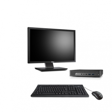 HP EliteDesk 800 G1 i5 format DM reconditionné - 4Go - 500Go HDD - Linux - Ecran22