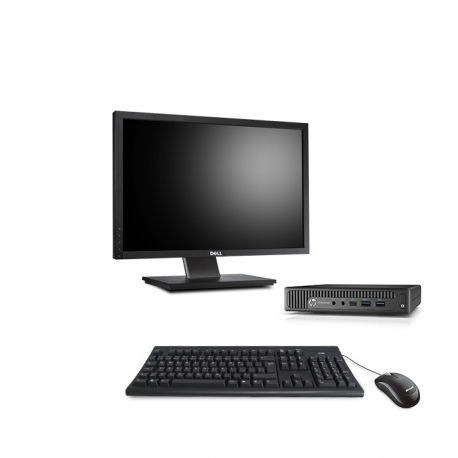 HP EliteDesk 800 G1 i5 format DM reconditionné - 4Go - 2to HDD - Linux - Ecran22