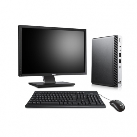 Pack HP EliteDesk 800 G3 DM avec écran 22 pouces - 8 Go - 500 Go HDD - Linux