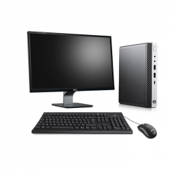 Pack HP EliteDesk 800 G3 DM avec écran 23 pouces - 8 Go - SSD 256 Go - Linux
