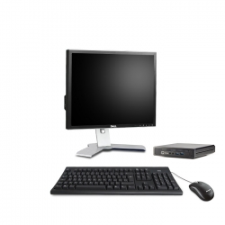 Pack HP EliteDesk 800 G1 DM avec écran 19 pouces - 8 Go - 500Go HDD - Linux