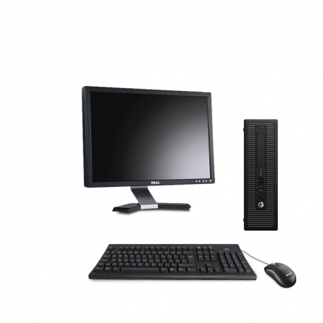 Pack HP EliteDesk 800 G1 SFF Linux - 4Go - 500Go HDD + Ecran 20''