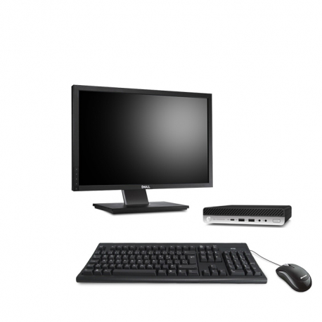 HP EliteDesk 800 G4 DM - PC de bureau reconditionné - 16Go - 240Go SSD - écran 22"