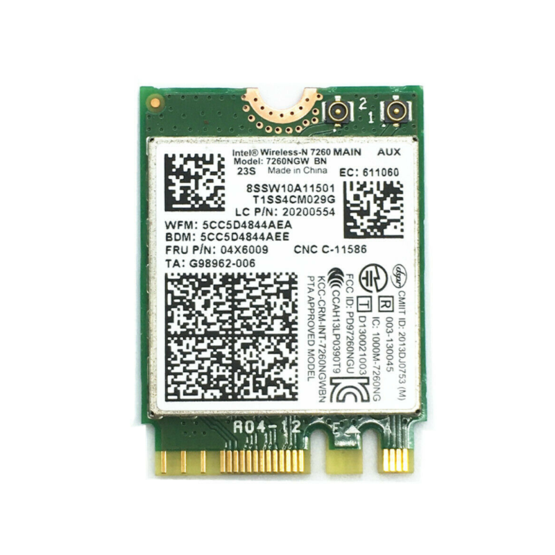 Carte WIFI + Bluetooth Intel Wireless-N 7265 - 7260NGW BN - LaptopService