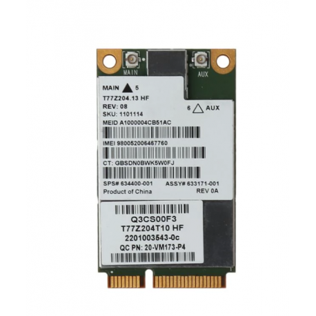 Carte WIFI HP Gobi Mc8355 - 634400-001