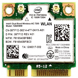 Carte WIFI Intel Dual Band Wireless-AC 7260 - 08TF1D