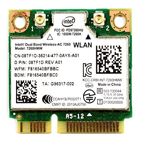 Carte WIFI Intel Dual Band Wireless-AC 7260 - 08TF1D