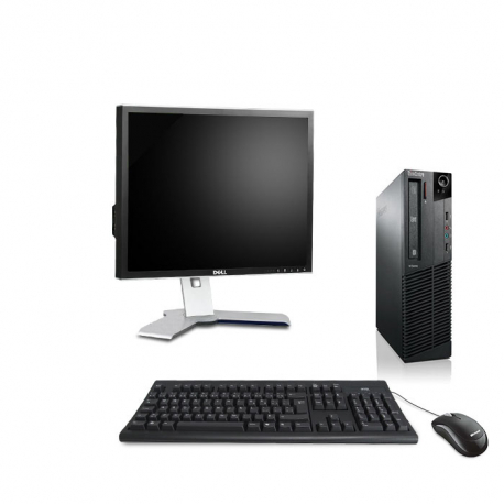 Pack Ordinateur de bureau reconditionné - Lenovo ThinkCentre M73 SFF - 8Go - 500Go HDD - Ecran19