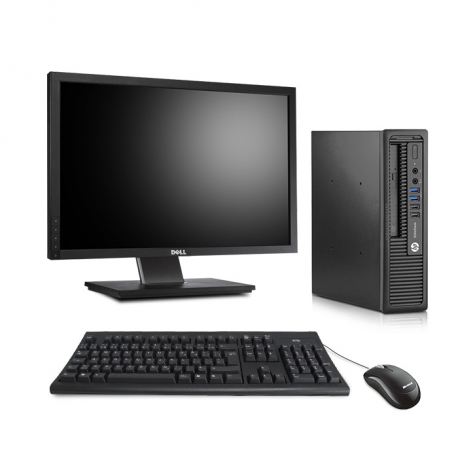 HP EliteDesk 800 G1 USDT - 8Go - SSD 120Go - Ecran22 - Linux