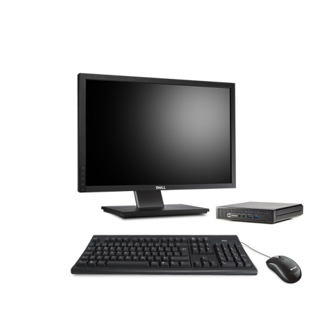 Pack HP EliteDesk 800 G1 Desktop Mini - 4Go - 1 To HDD + Écran 22"