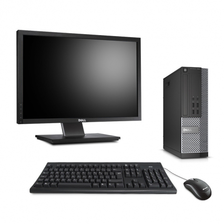 Pc de bureau professionnel reconditionné - Dell OptiPlex 7020 SFF - 4Go - 500Go HDD - Linux - Ecran 19