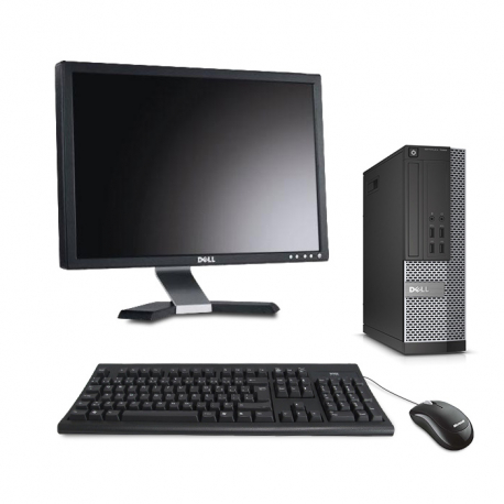 Pc portable professionnel reconditionné - Dell OptiPlex 7020 SFF - 8Go - 120Go SSD - Windows 10 - Ecran 20