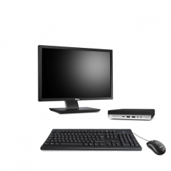 HP EliteDesk 800 G4 DM - PC de bureau reconditionné - Linux - 16Go - 512Go SSD - écran 22"
