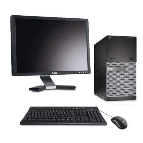 Ordinateur de bureau - Dell OptiPlex 3020 Tour reconditionné - 8Go - 500Go HDD - Windows 10 - Ecran 20