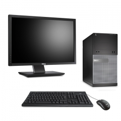 Ordinateur de bureau - Dell OptiPlex 3020 Tour reconditionné - 8Go - 256 Go SSD - Windows 10 - Ecran 22