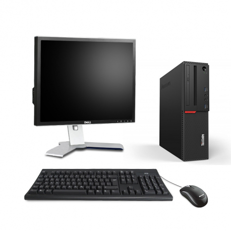 Ordinateur de bureau reconditionné - Lenovo ThinkCentre M700 SFF - 8Go - 240Go SSD - Ecran 19