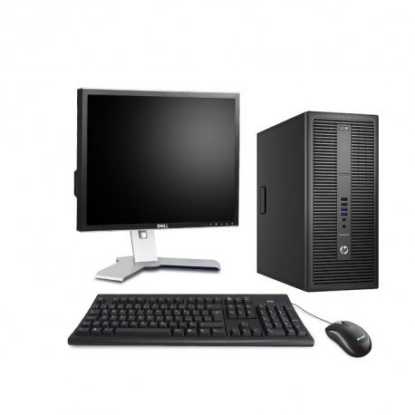 Ordinateur de bureau - Dell OptiPlex 3020 Tour reconditionné - 8Go - 500Go HDD - Windows 10 - Ecran 19