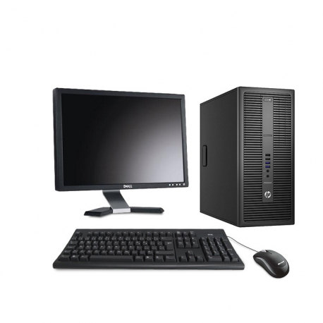 Ordinateur de bureau - Dell OptiPlex 3020 Tour reconditionné - 16Go 240Go SSD - Windows 10 - Ecran 20