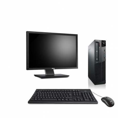 Ordinateur de bureau reconditionné - Lenovo ThinkCentre M73 SFF - Linux - i5 - 8Go - 120Go SSD - Ecran 22