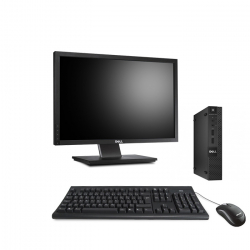 Pack Ordinateur de bureau - Dell OptiPlex 3020 Micro reconditionné - 16Go - 500Go HDD - Windows 10 + écran 22"