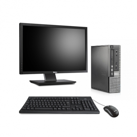 Pack PC bureau reconditionné - Dell OptiPlex 7010 USFF + Écran 22" - i3 - 8Go - HDD 500Go - Linux