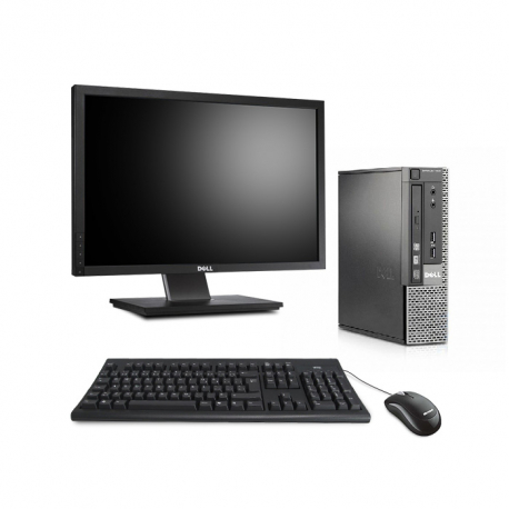 Pack PC bureau reconditionné - Dell OptiPlex 7010 USFF + Écran 22" - i3 - 8Go - SSD 128 Go - Linux