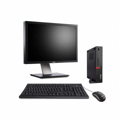 Pack Lenovo ThinkCentre M910Q Format Tiny - 16Go - 512Go SSD + Ecran 24"