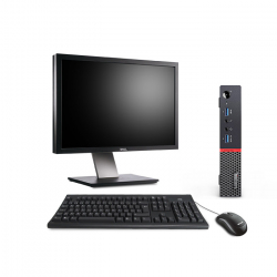 Ordinateur de bureau reconditionné - Lenovo ThinkCentre M700 Tiny - 8Go - 256Go SSD - Ecran 24