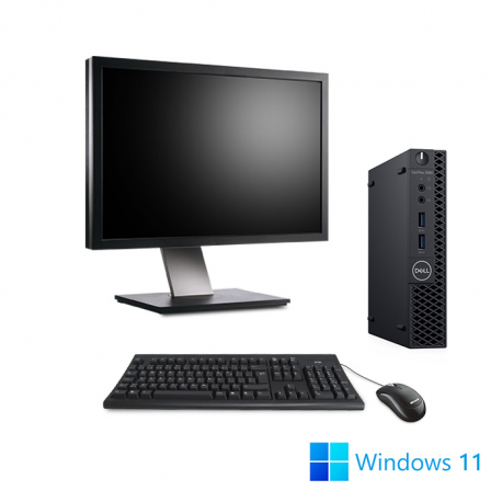 Pack Dell OptiPlex 3060 Micro - 16Go - 256Go SSD - W11 + 24"