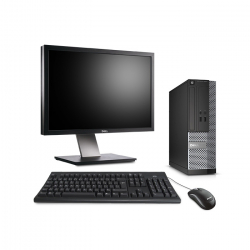 Pack avec écran 24" - PC de bureau reconditionné - Dell OptiPlex 3020 SFF - 16Go - 512 Go SSD - Windows 10