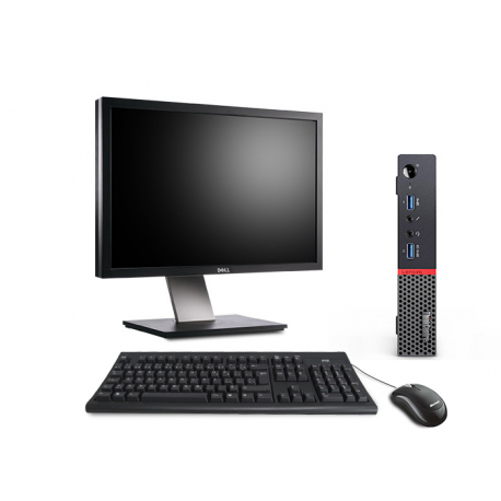 Ordinateur de bureau reconditionné - Lenovo ThinkCentre M700 Tiny - 16Go - 256Go SSD - Ecran 24