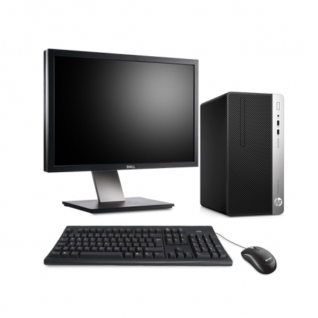 Pack HP ProDesk 400 G4 Tour - 16Go - 256 Go SSD + 24"