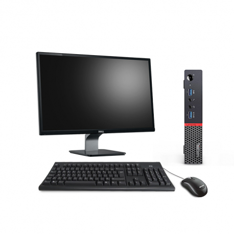 Ordinateur de bureau reconditionné - Lenovo ThinkCentre M700 Tiny - 8Go - 256 Go SSD - Ecran 23