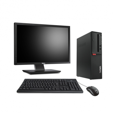Pack PC bureau reconditionné + Écran 22" - Lenovo ThinkCentre M710S SFF - 8Go - 256 Go SSD
