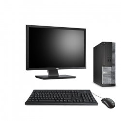 Pack avec écran 22" - PC de bureau reconditionné - Dell OptiPlex 3020 SFF - 8Go - 256 Go SSD - Windows 10