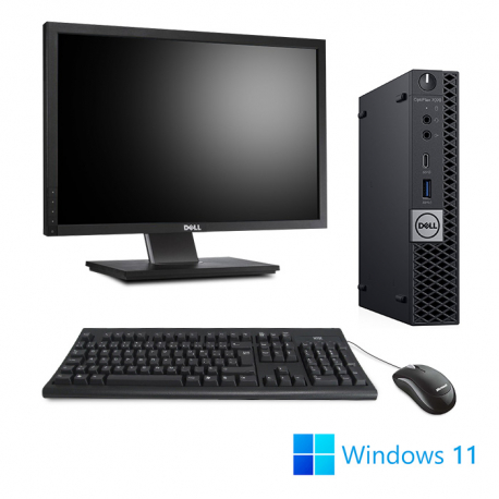 Pack Dell OptiPlex 7070 Micro - 8Go - 256Go SSD - W11 + Écran 22"