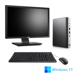 Pack HP ProDesk 600 G4 DM - i5-8400T - 8Go - 512Go SSD - W11 + 22"