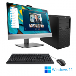 Pack HP Z2 G4 Workstation - 32Go - 512 Go SSD + 2To HDD - RTX 5000 - W11 + 24" E243M