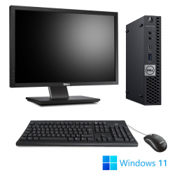 PC bureau reconditionné - Dell OptiPlex 5060 Micro - i5 - 16Go - 512Go SSD - W11 + Écran 22"