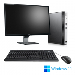 Pack HP ProDesk 400 G4 DM - i3 - 16Go - 256Go SSD - W11 - Écran 23"