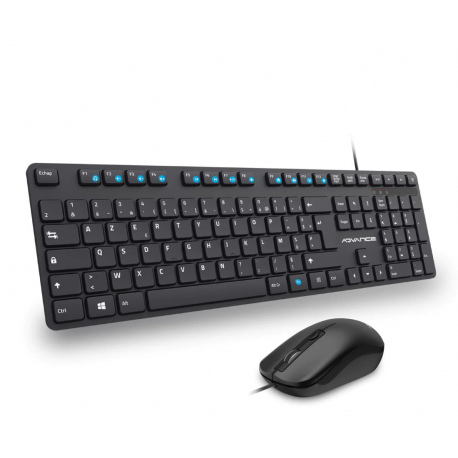 Pack clavier / souris optique filaire - Advance WORKMATE PLUS - AZERTY