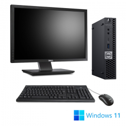 Pack PC bureau reconditionné - Dell OptiPlex 5070 Micro - 8Go - 512Go SSD - W11 + 22"