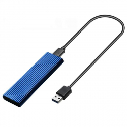 Boitier Externe M.2 - Aluminium - Bleu
